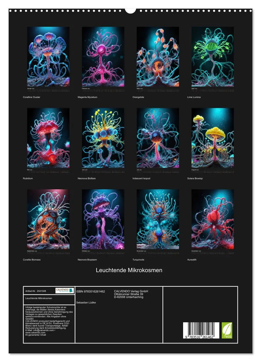 Bild: 9783516261462 | Leuchtende Mikrokosmen (hochwertiger Premium Wandkalender 2026 DIN...
