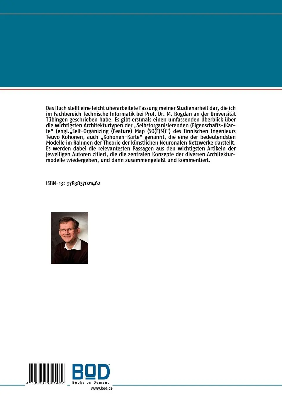 Rückseite: 9783837021462 | DIE ARCHITEKTURTYPEN DES "SELF-ORGANIZING (FEATURE) MAP (SO(F)M)"...
