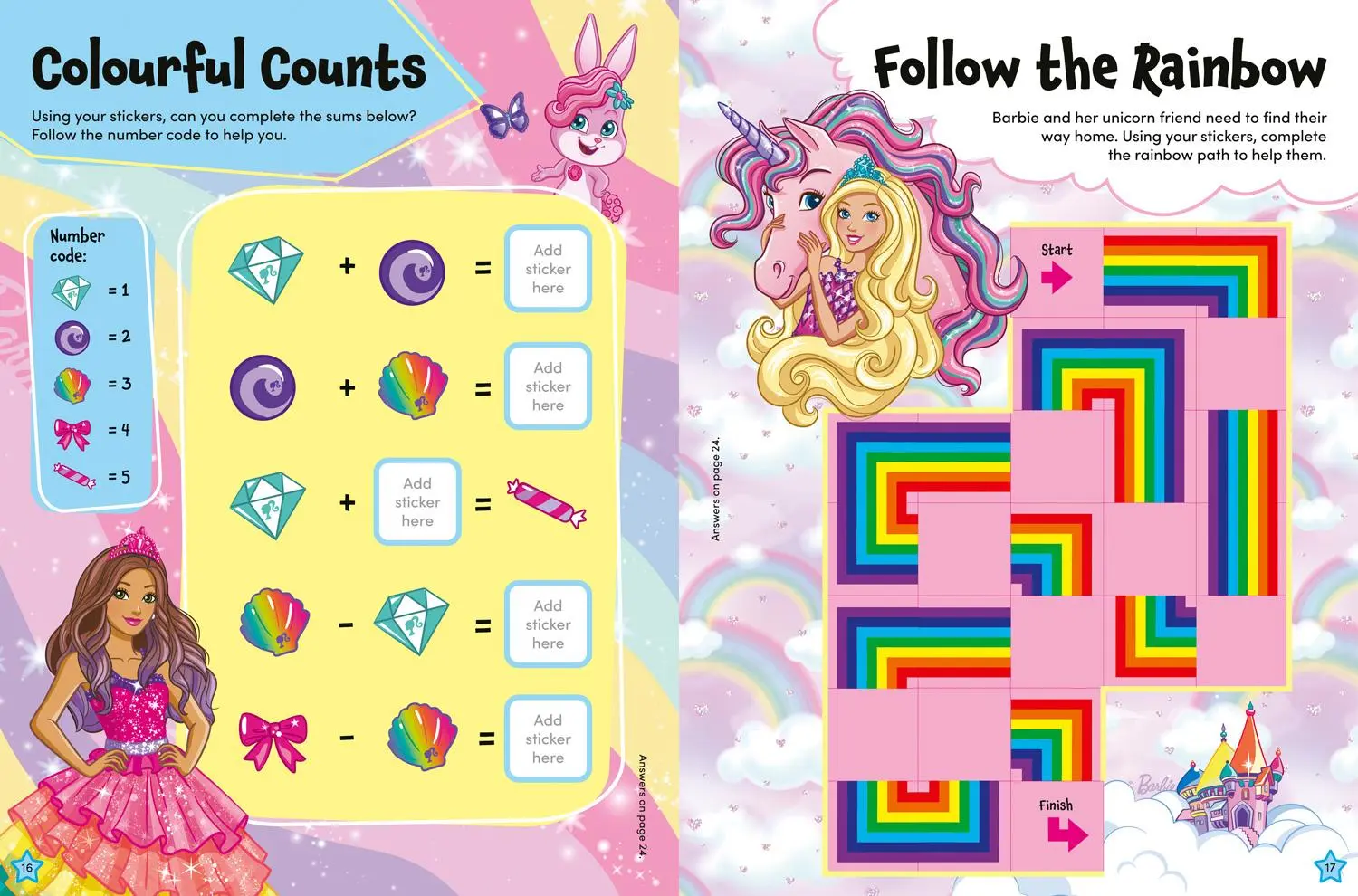 Bild: 9780008681562 | Barbie Unicorn Magic Sticker Activity Book | Barbie | Taschenbuch