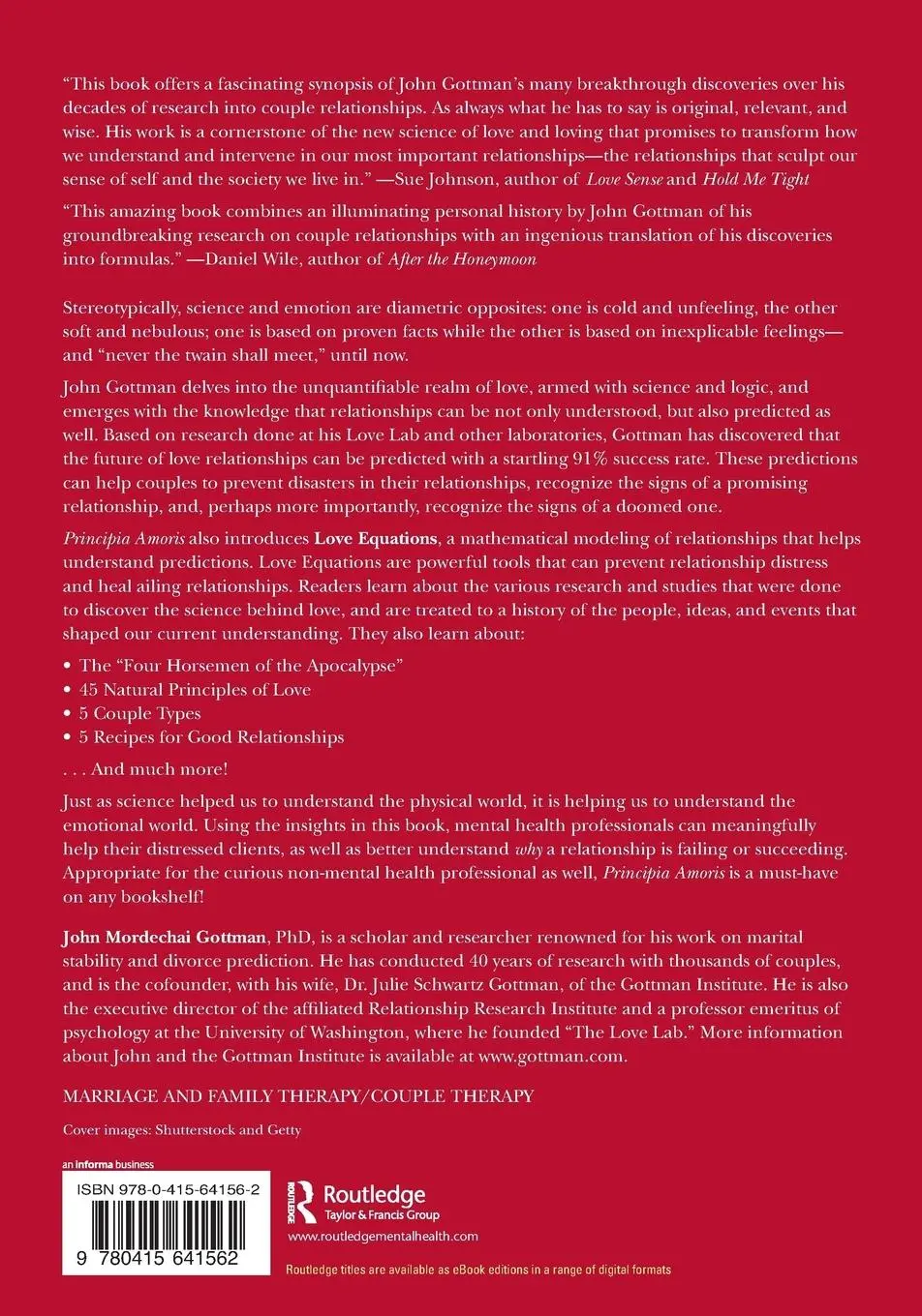 Rückseite: 9780415641562 | Principia Amoris | The New Science of Love | John Mordechai Gottman