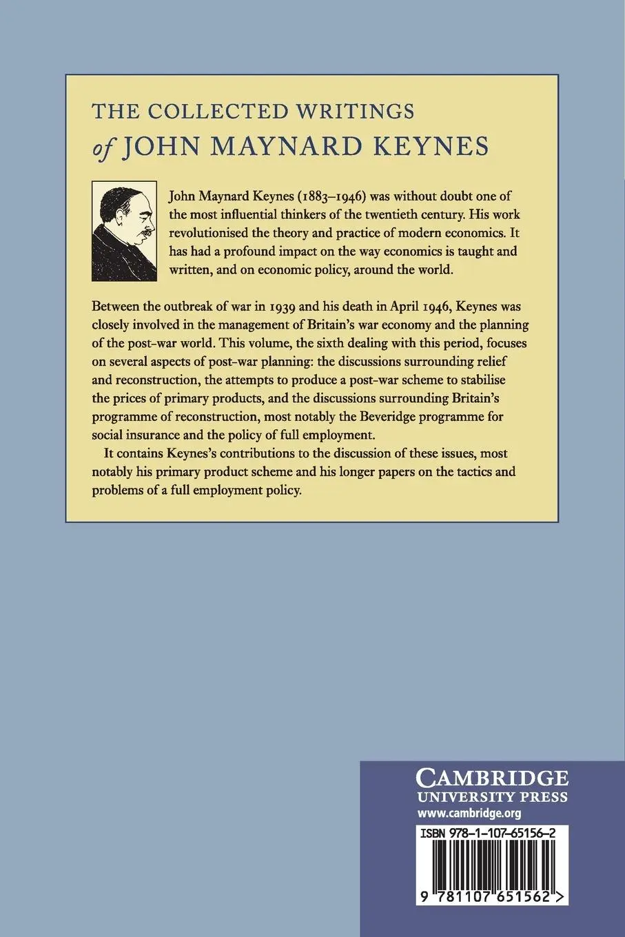 Rückseite: 9781107651562 | The Collected Writings of John Maynard Keynes | John Maynard Keynes