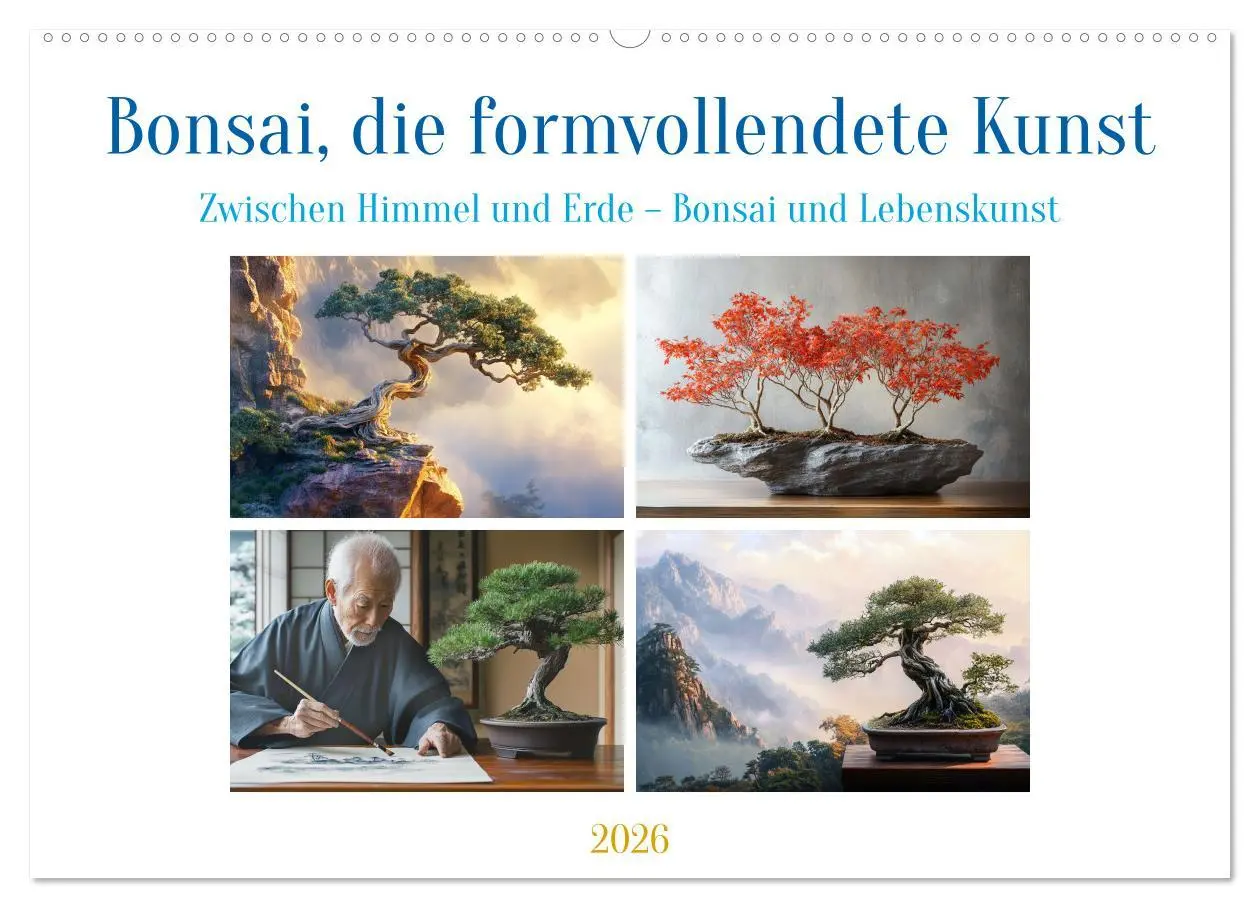 Cover: 9783457301562 | Bonsai, die formvollendete Kunst (Wandkalender 2026 DIN A2 quer),...