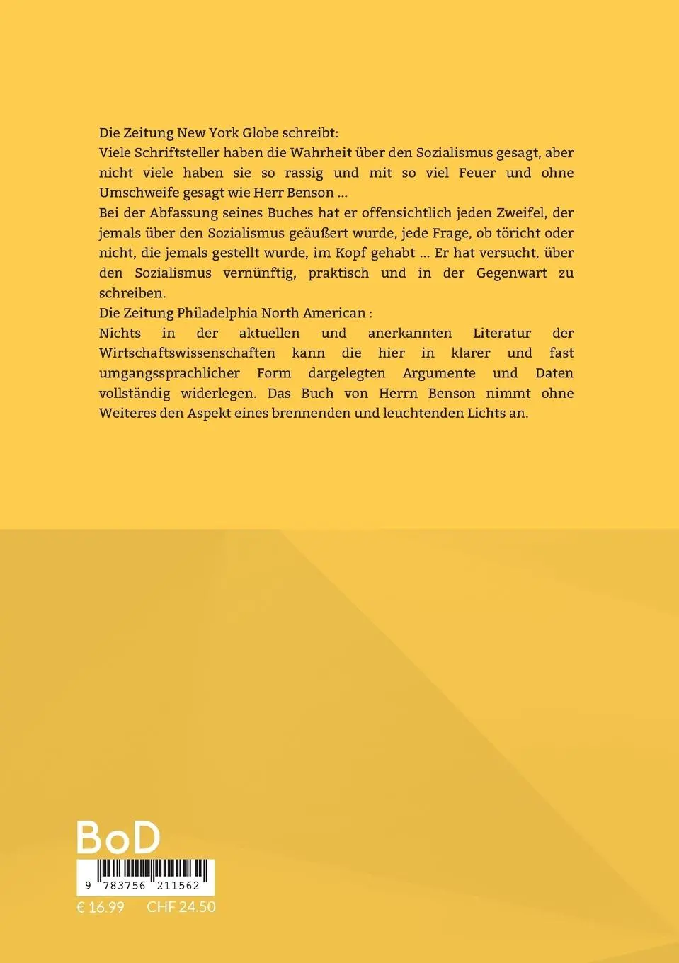 Rückseite: 9783756211562 | Die Wahrheit über den Sozialismus | Allan L. Benson | Taschenbuch
