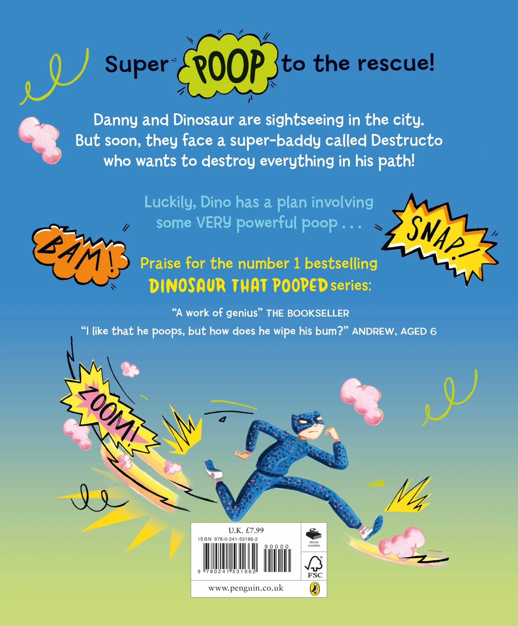 Rückseite: 9780241531662 | The Dinosaur that Pooped a Superhero | Tom Fletcher (u. a.) | Buch