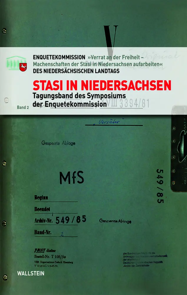 Cover: 9783835331662 | Stasi in Niedersachsen. Bd.2 | Niedersächsischer Landtag | Buch | 2017