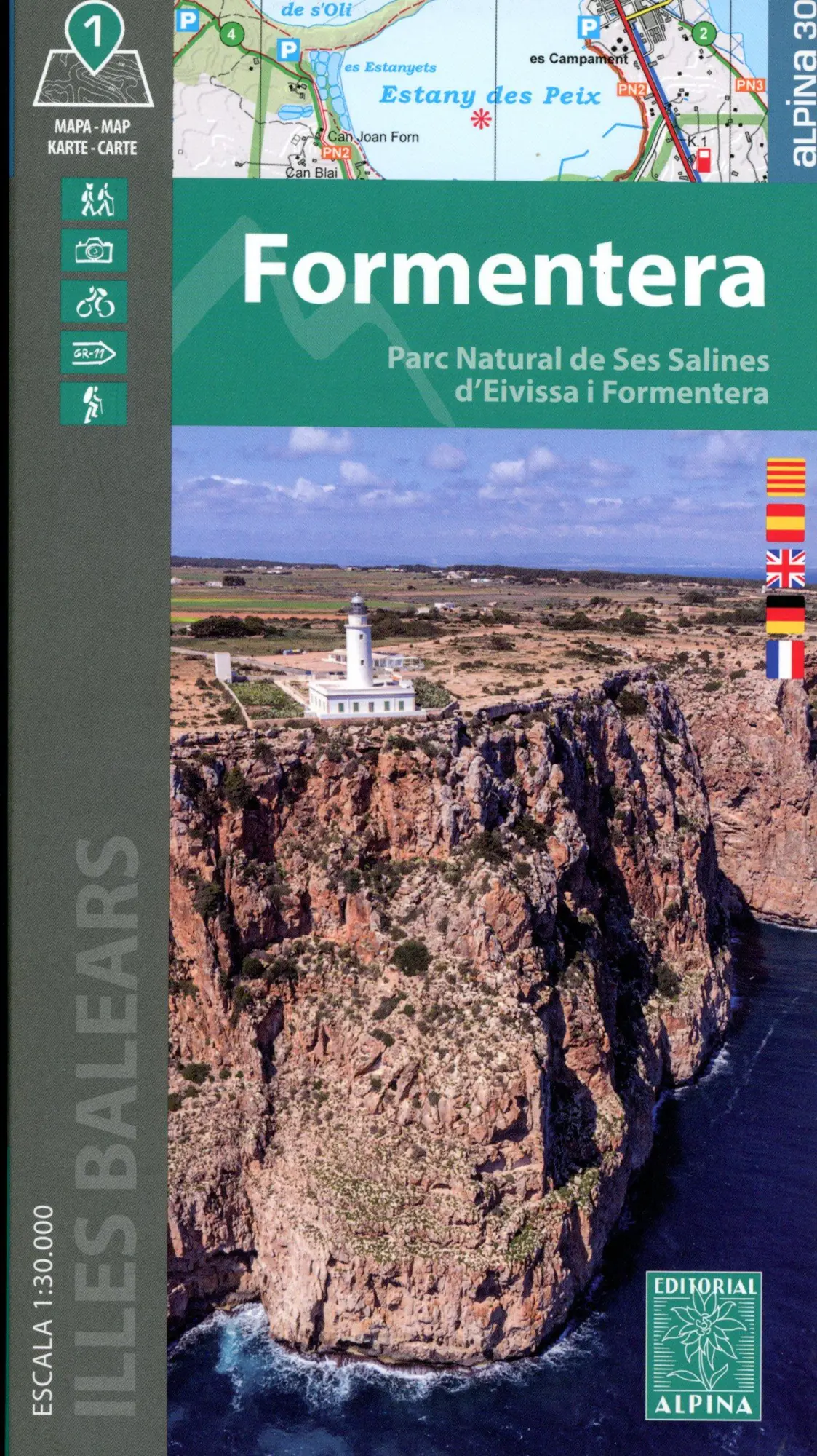 Cover: 9788470111662 | Formentera 1:30000 | (Land-)Karte | Alpina Editorial Wanderkarte