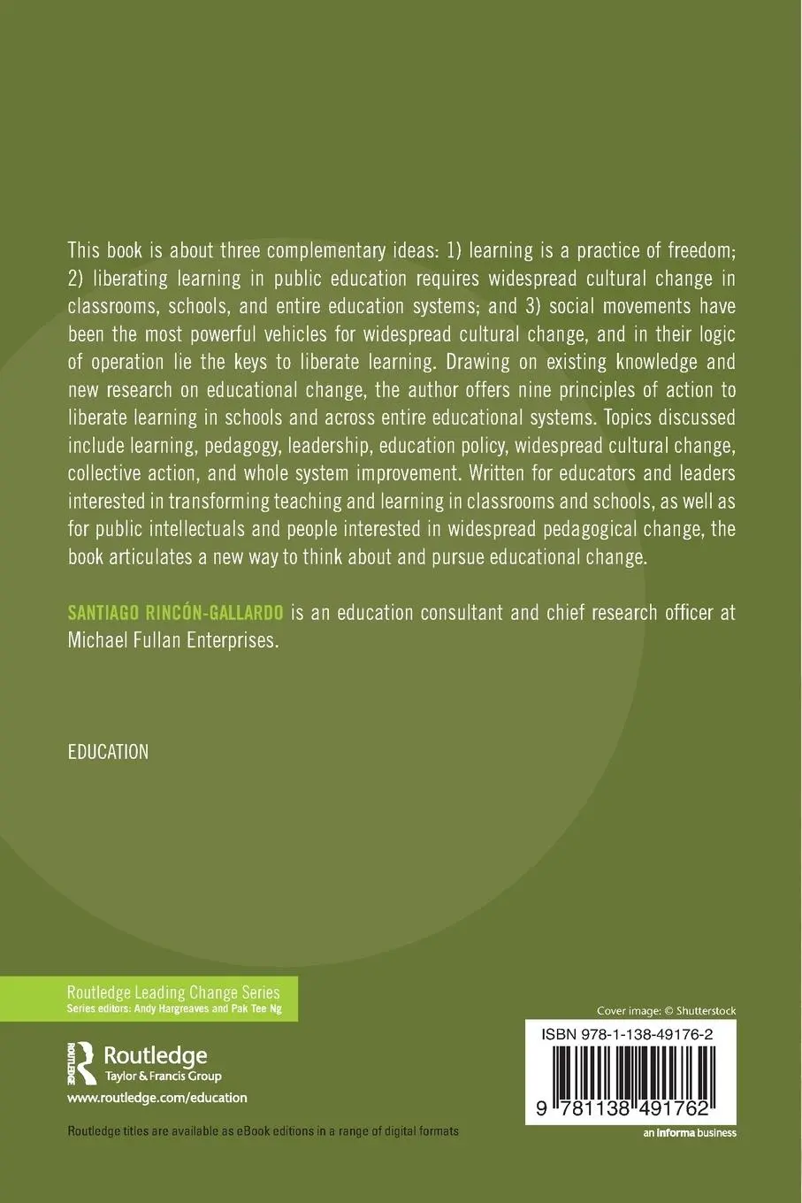 Rückseite: 9781138491762 | Liberating Learning | Educational Change as Social Movement | Buch
