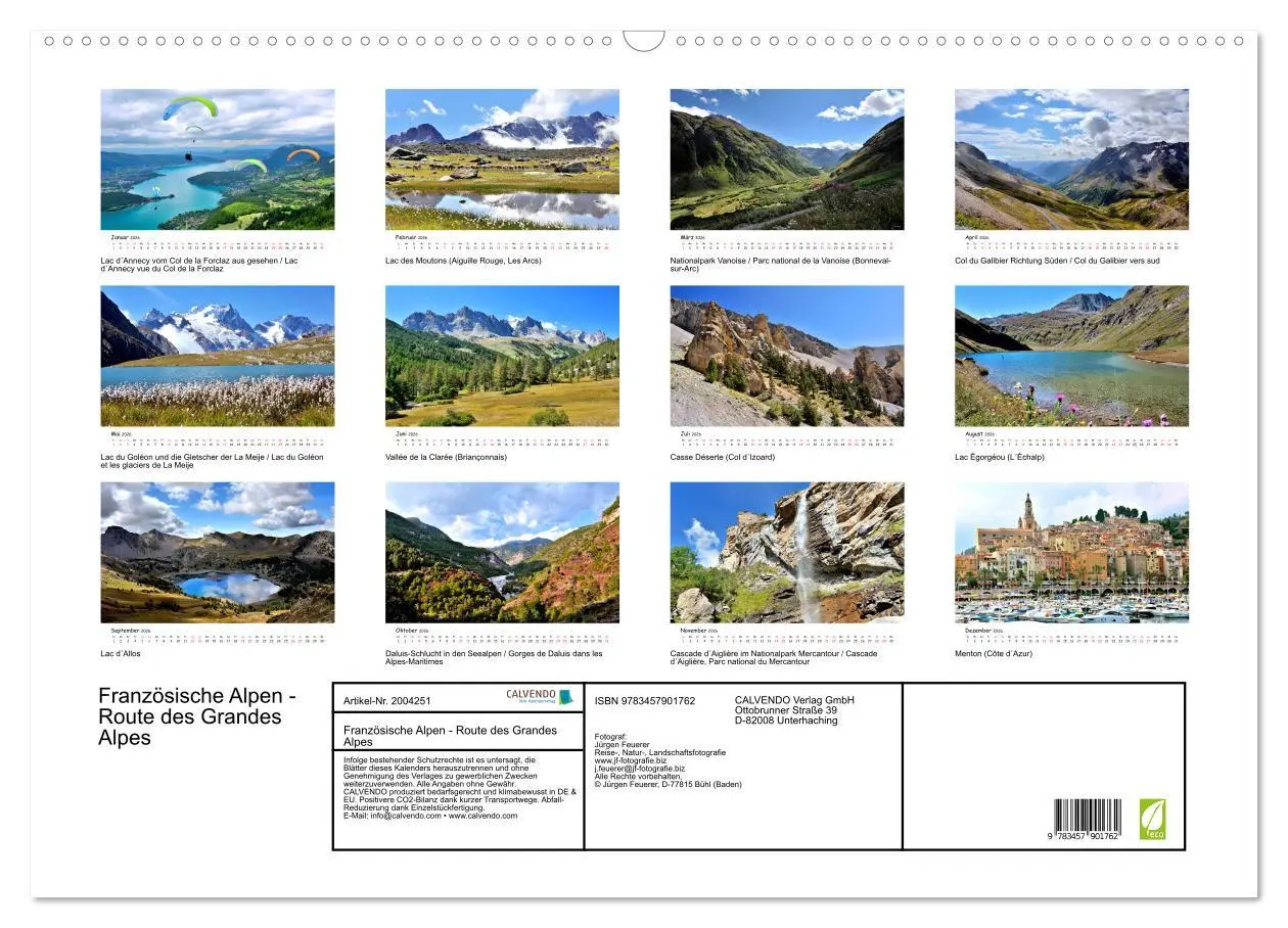 Bild: 9783457901762 | Französische Alpen - Route des Grandes Alpes (Wandkalender 2026 DIN...