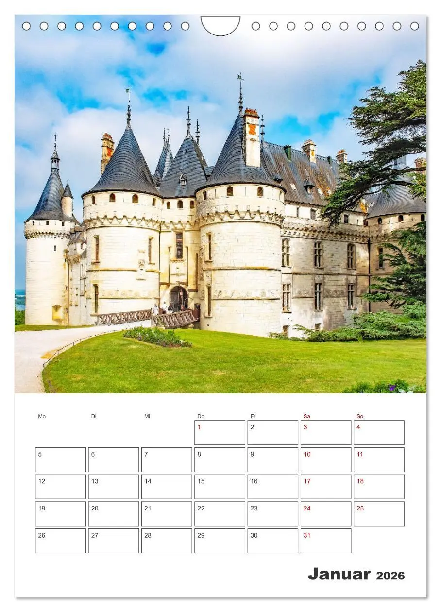 Bild: 9783516301762 | Schlösser der Loire - Reiseplaner (Wandkalender 2026 DIN A4 hoch),...