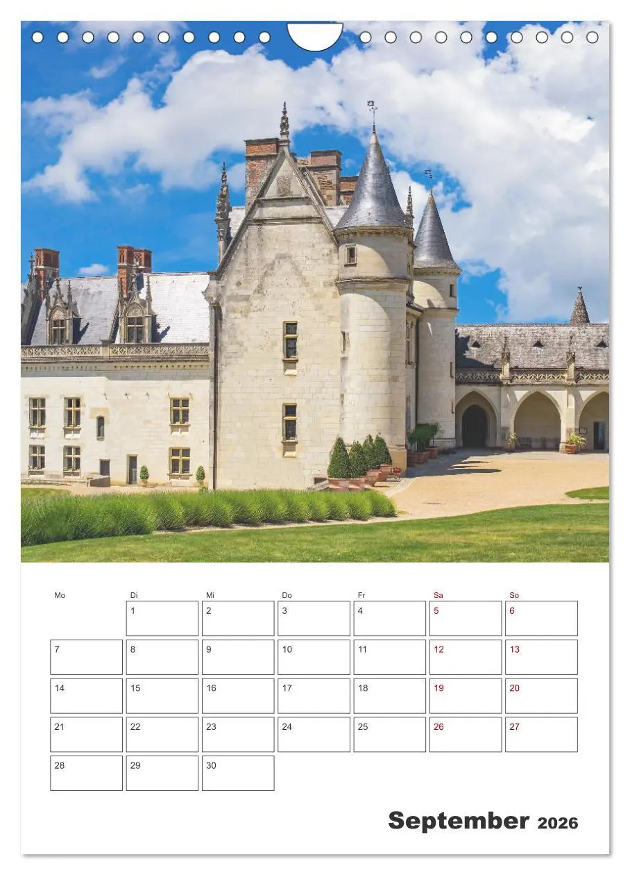 Bild: 9783516301762 | Schlösser der Loire - Reiseplaner (Wandkalender 2026 DIN A4 hoch),...