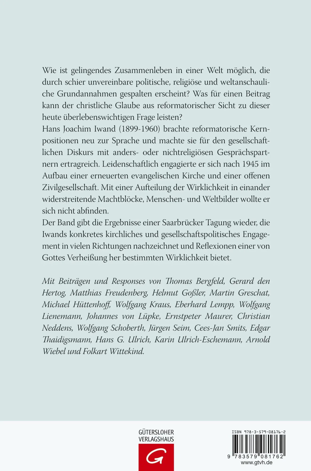 Rückseite: 9783579081762 | Über das Zusammenleben in einer Welt | Christian Neddens (u. a.)