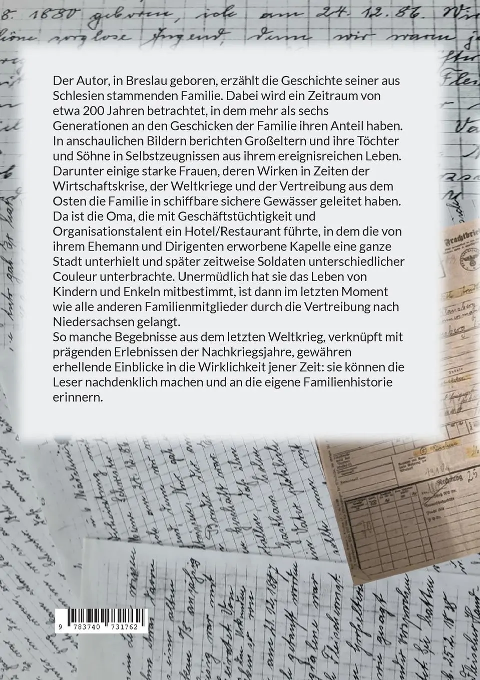 Rückseite: 9783740731762 | Viel Glück im Unglück | Eine Familiengeschichte | Helmar Härtel | Buch