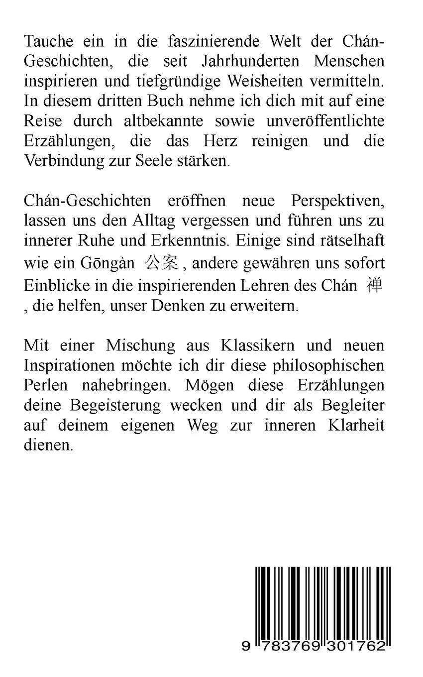 Rückseite: 9783769301762 | 108 Zen Geschichten Koan | 108 Chan Geschichten Gongan | Taschenbuch