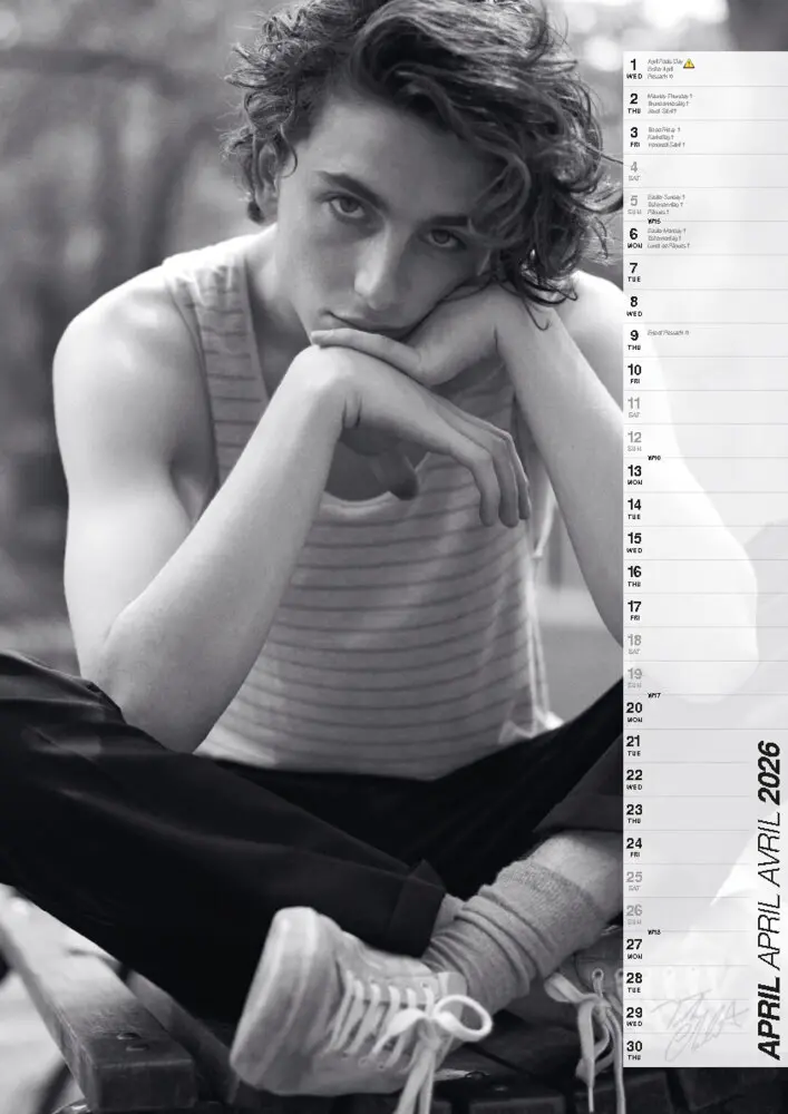 Bild: 9798893611762 | Timothée Chalamet 2026 | Offizieller Kalender | Kalender | 14 S.