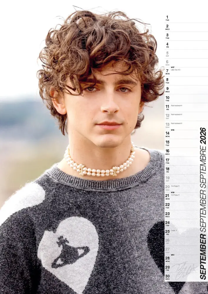 Bild: 9798893611762 | Timothée Chalamet 2026 | Offizieller Kalender | Kalender | 14 S.