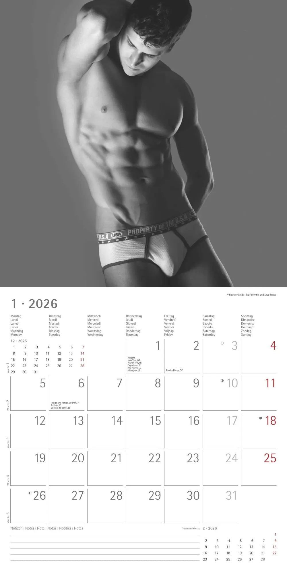 Bild: 4069095001862 | Masculine 2026 - Broschürenkalender 30x30 cm (30x60 geöffnet) -...