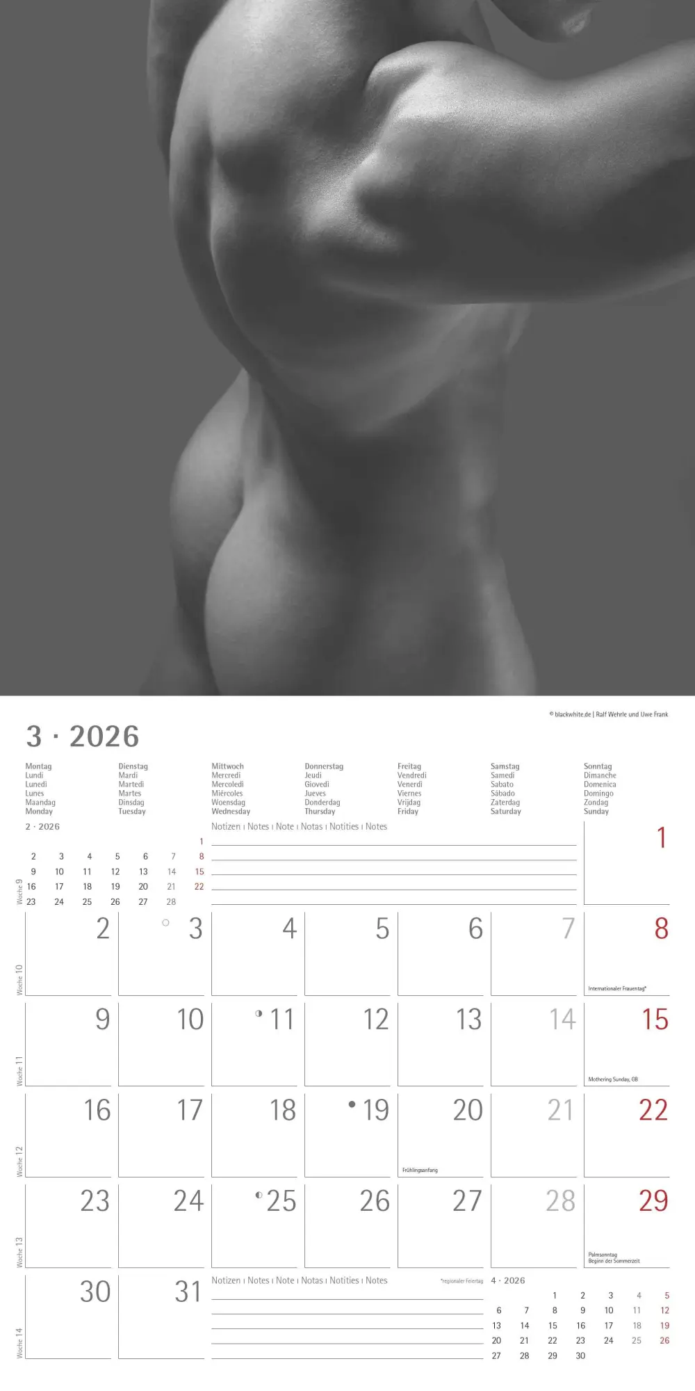 Bild: 4069095001862 | Masculine 2026 - Broschürenkalender 30x30 cm (30x60 geöffnet) -...