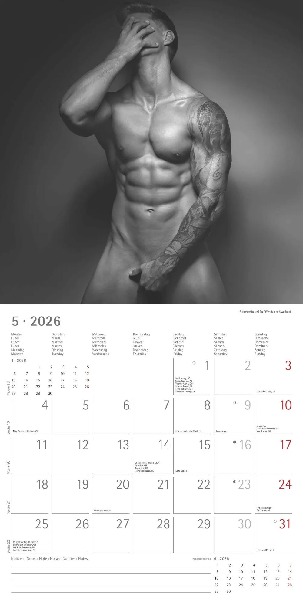 Bild: 4069095001862 | Masculine 2026 - Broschürenkalender 30x30 cm (30x60 geöffnet) -...