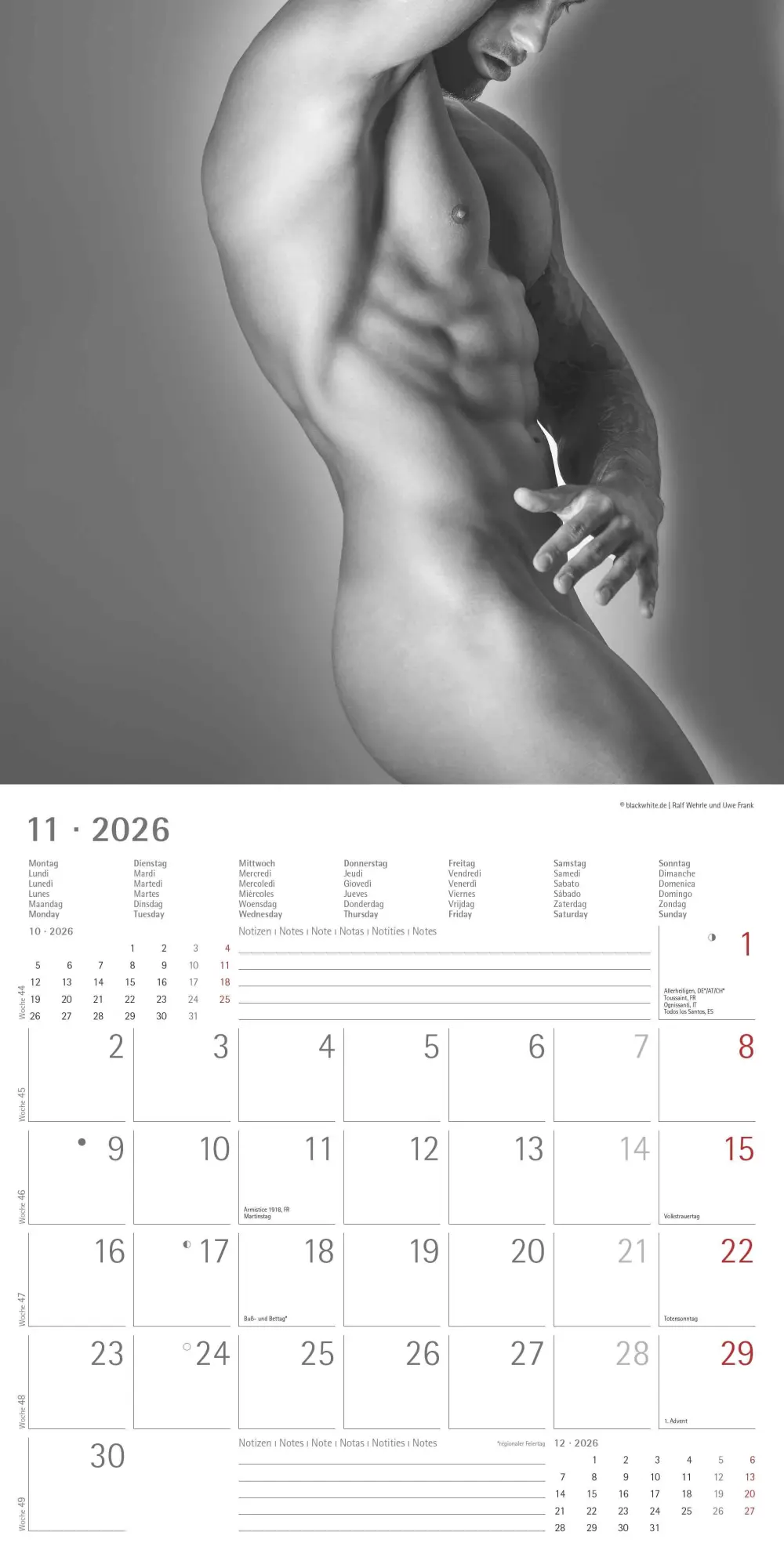 Bild: 4069095001862 | Masculine 2026 - Broschürenkalender 30x30 cm (30x60 geöffnet) -...