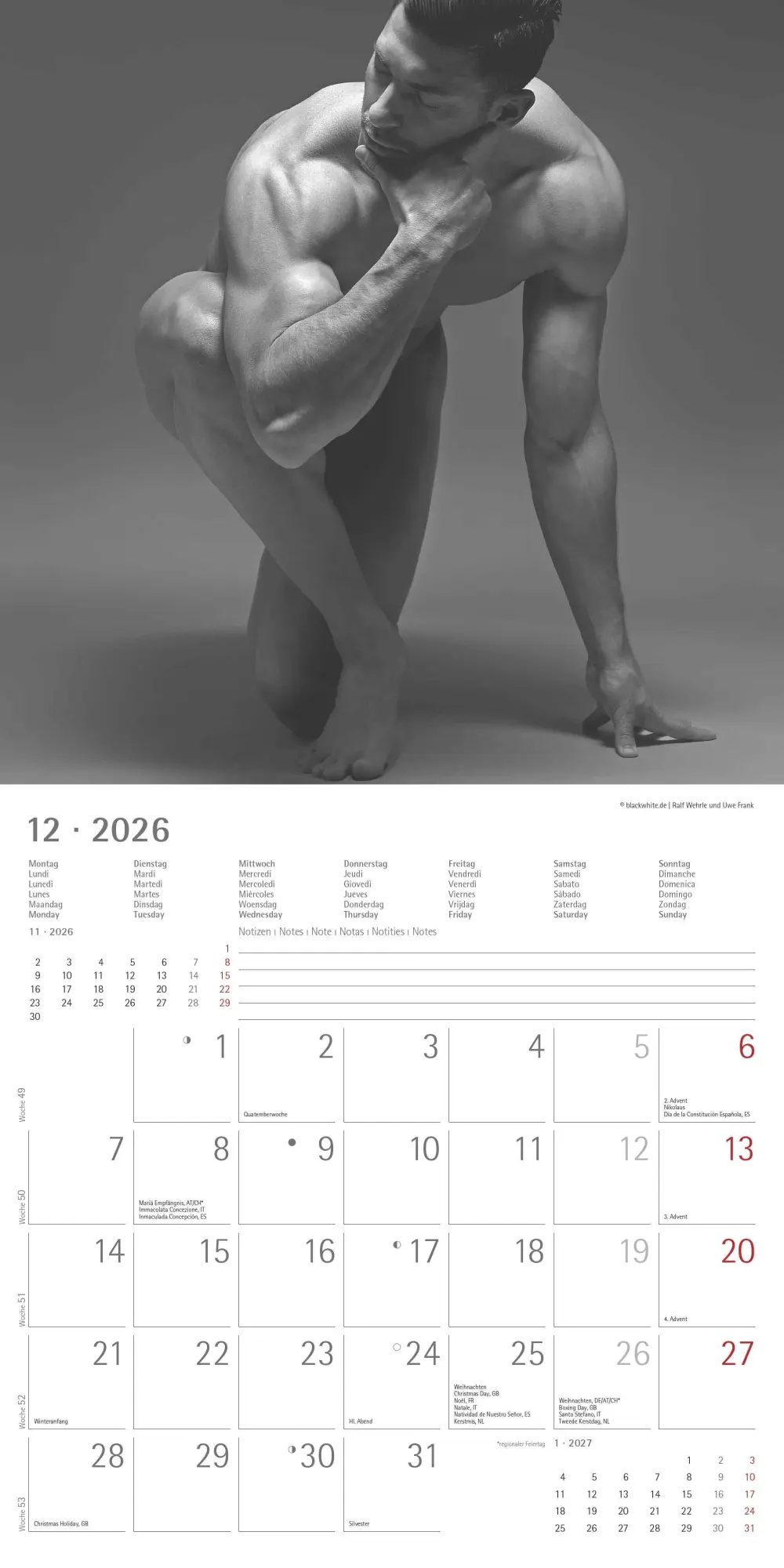 Bild: 4069095001862 | Masculine 2026 - Broschürenkalender 30x30 cm (30x60 geöffnet) -...