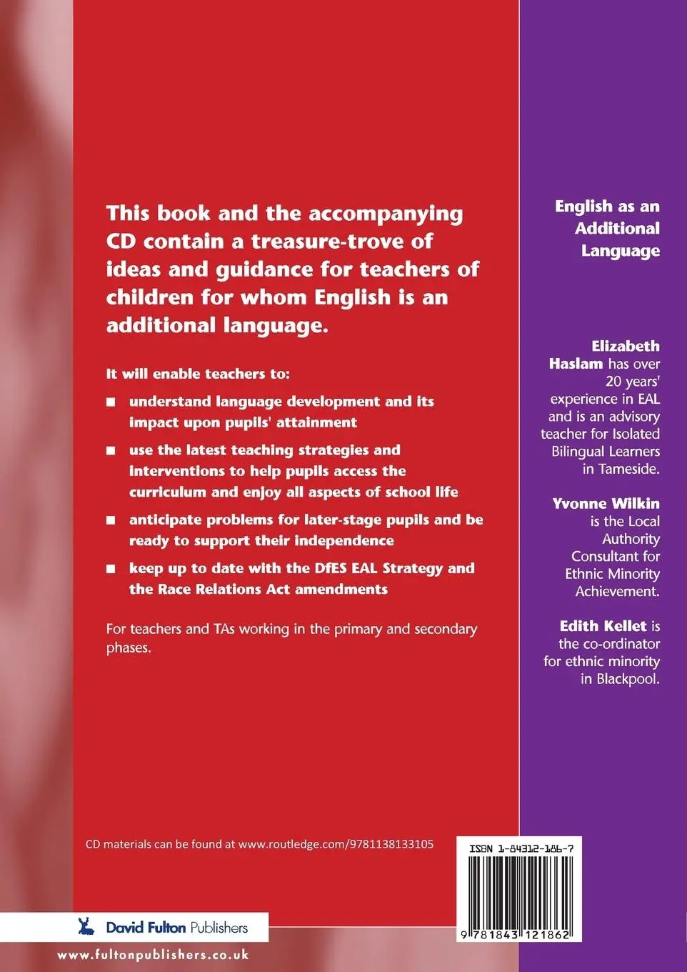 Rückseite: 9781843121862 | English as an Additional Language | Key Features of Practice | Buch