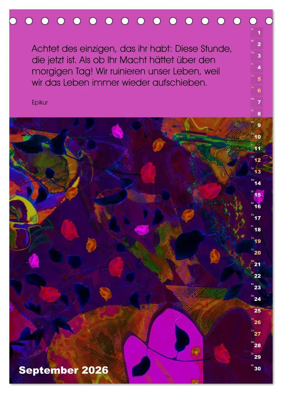 Bild: 9783516391862 | Philosophische Inspirationen Wandkalender 2026 (Tischkalender 2026...