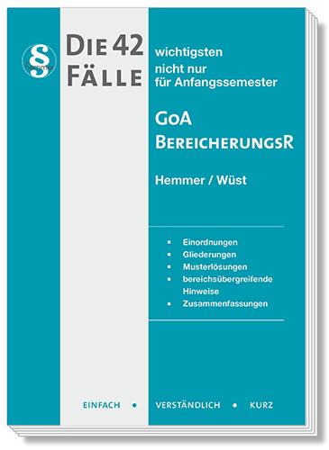 Cover: 9783968381862 | Die 42 wichtigsten Fälle GoA / Bereicherungsrecht | Hemmer (u. a.) | V