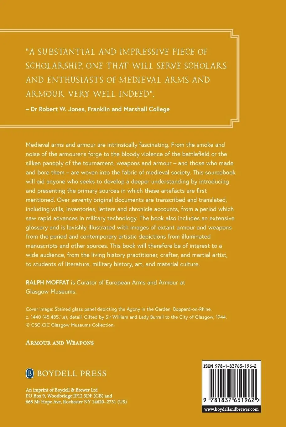 Rückseite: 9781837651962 | Medieval Arms and Armour: A Sourcebook. Volume III: 1450-1500 | Moffat