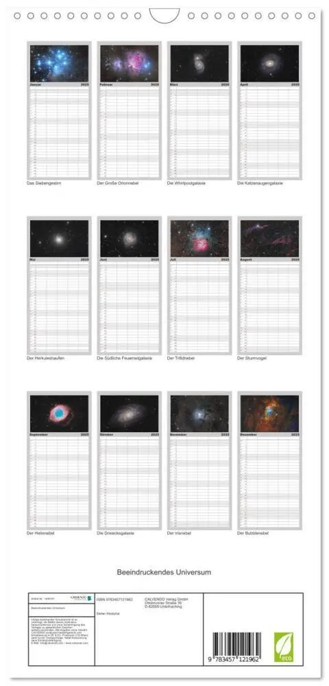 Bild: 9783457121962 | Familienplaner 2025 - Beeindruckendes Universum mit 5 Spalten...