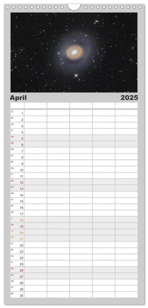 Bild: 9783457121962 | Familienplaner 2025 - Beeindruckendes Universum mit 5 Spalten...