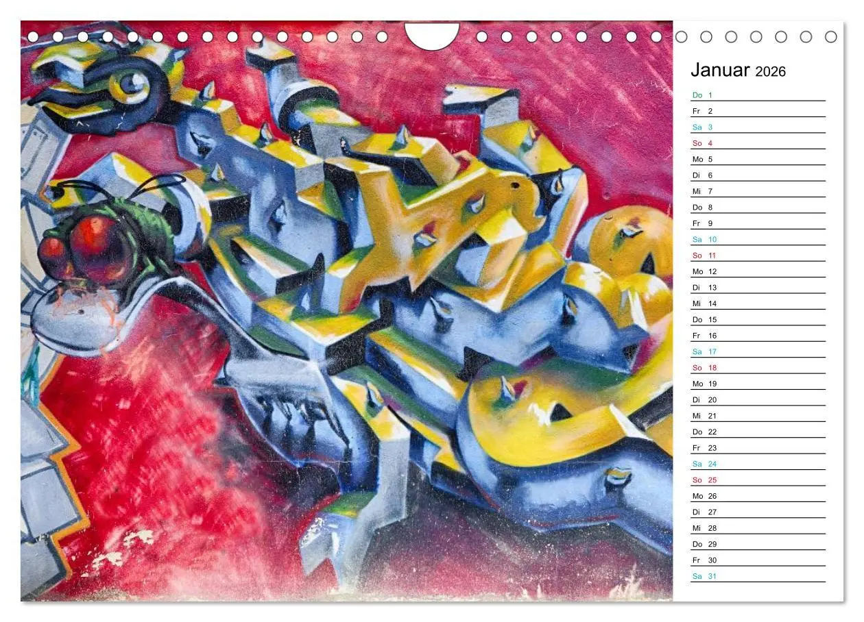 Bild: 9783457981962 | Dresden Graffiti (Wandkalender 2026 DIN A4 quer), CALVENDO...