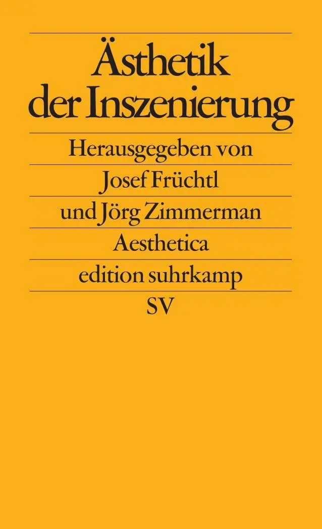 Cover: 9783518121962 | Ästhetik der Inszenierung | Jörg Zimmermann (u. a.) | Taschenbuch