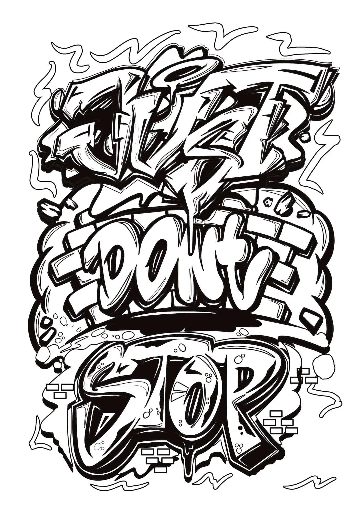Bild: 9783986571962 | GRAFFITI Malbuch - SPRAY PARTY - für Teenager mit 50 coolen...