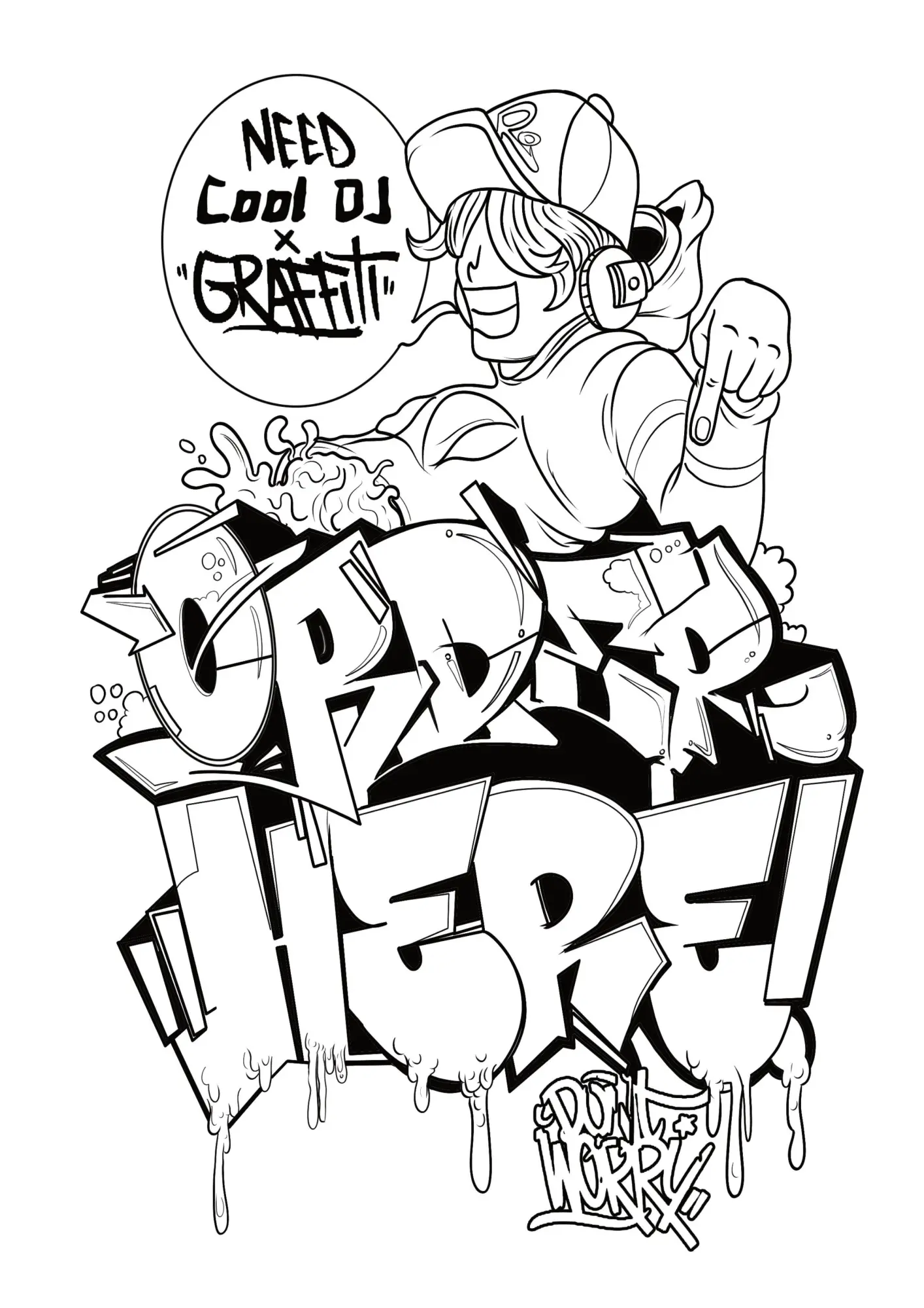 Bild: 9783986571962 | GRAFFITI Malbuch - SPRAY PARTY - für Teenager mit 50 coolen...