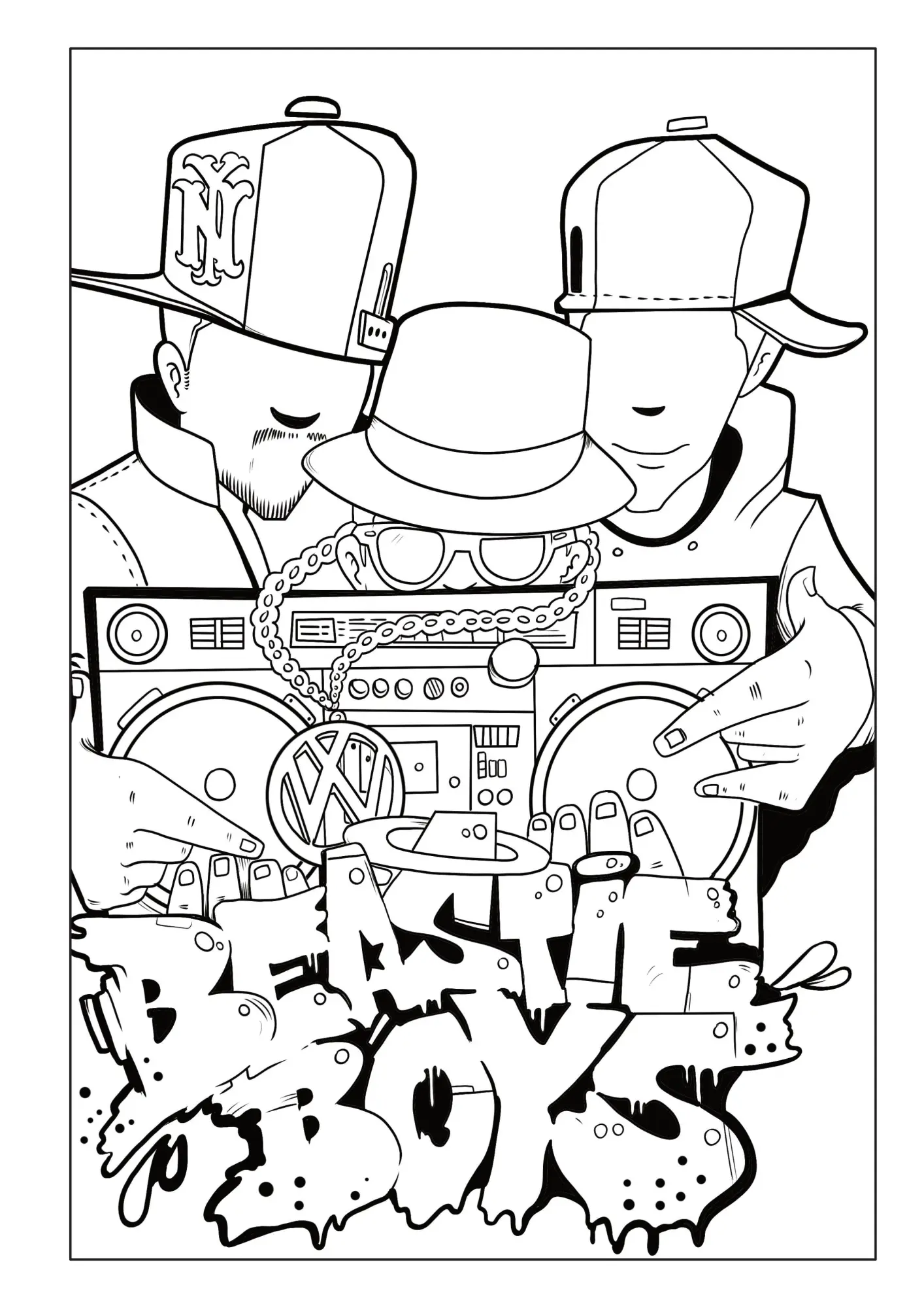 Bild: 9783986571962 | GRAFFITI Malbuch - SPRAY PARTY - für Teenager mit 50 coolen...