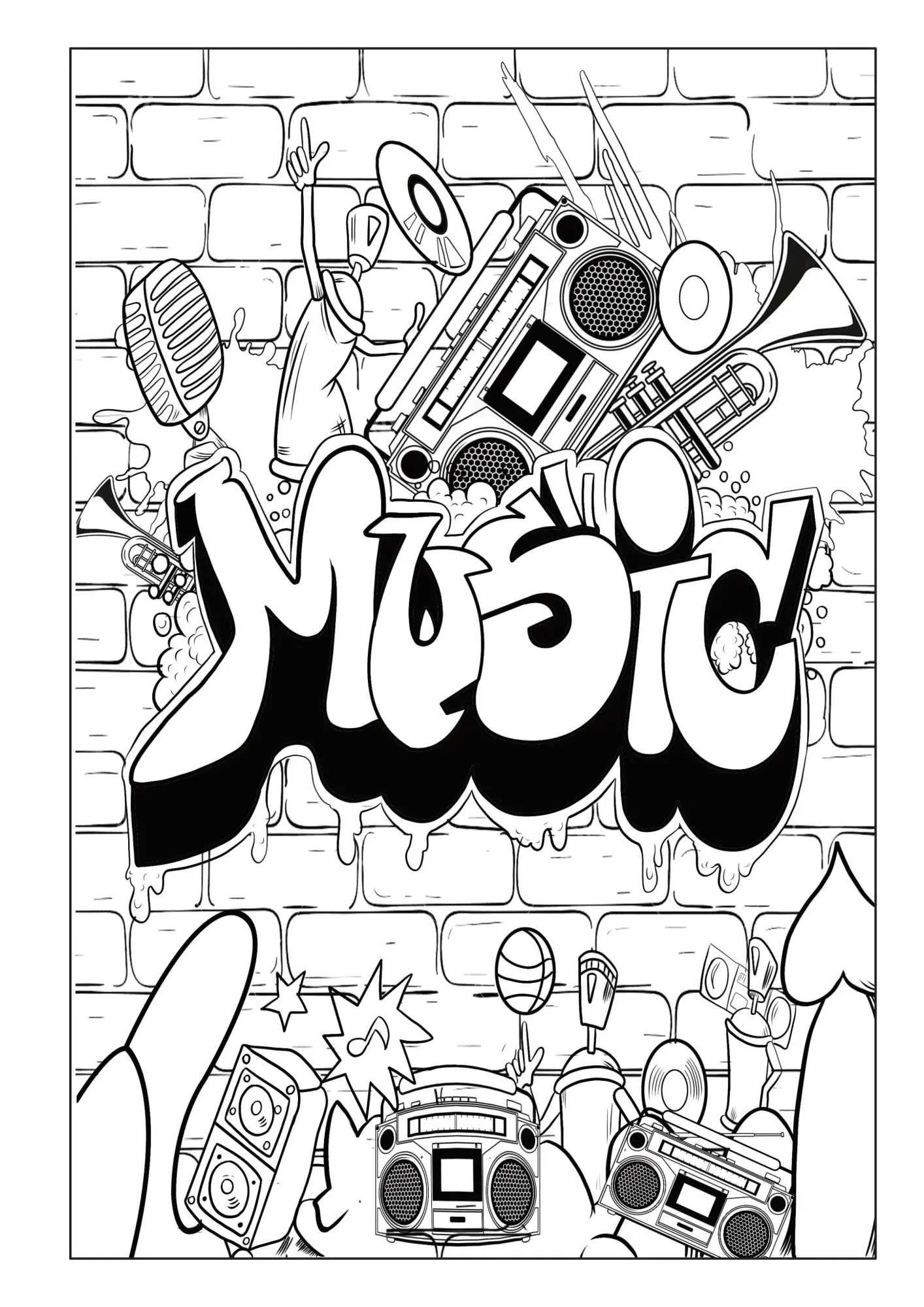 Bild: 9783986571962 | GRAFFITI Malbuch - SPRAY PARTY - für Teenager mit 50 coolen...