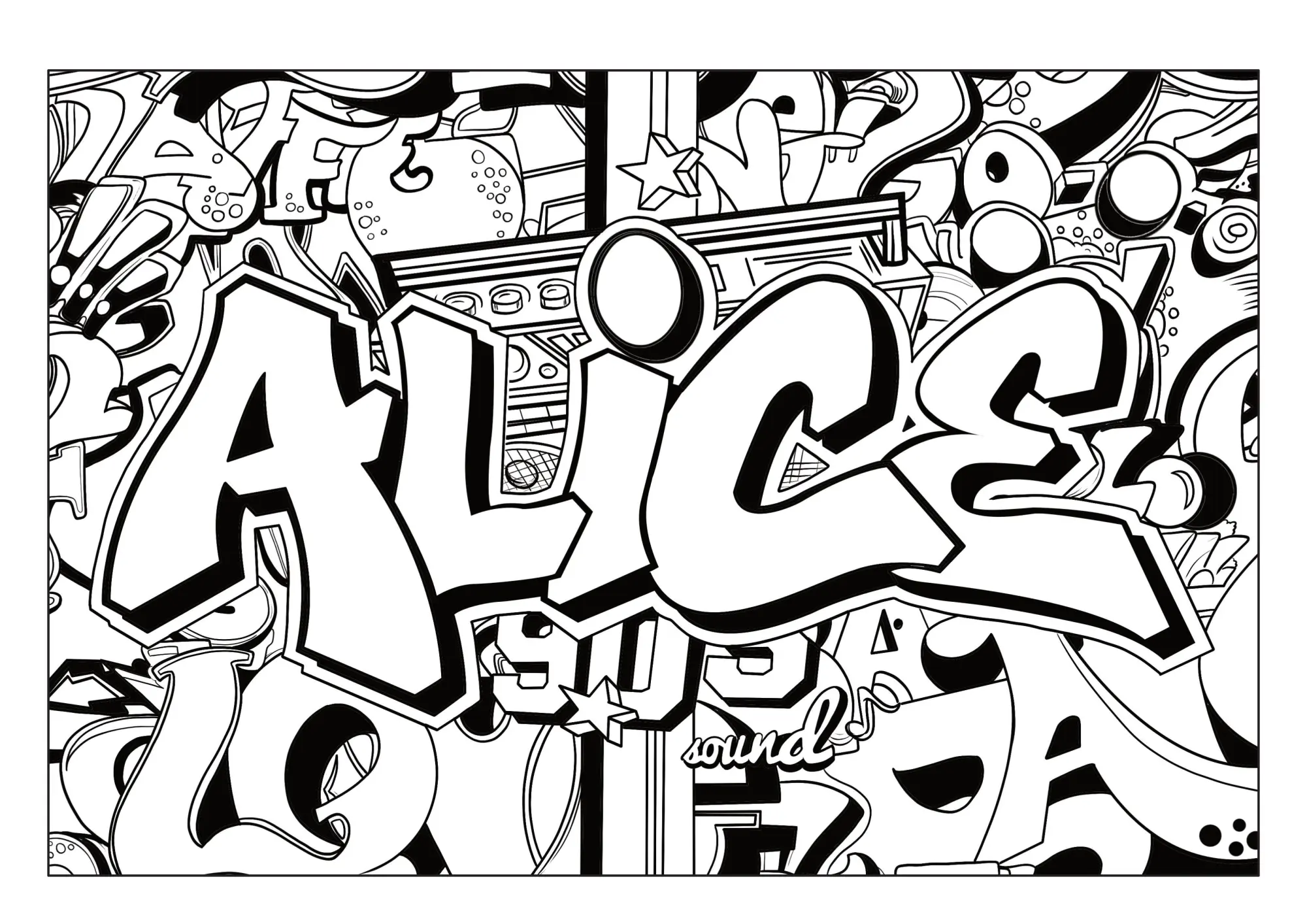 Bild: 9783986571962 | GRAFFITI Malbuch - SPRAY PARTY - für Teenager mit 50 coolen...