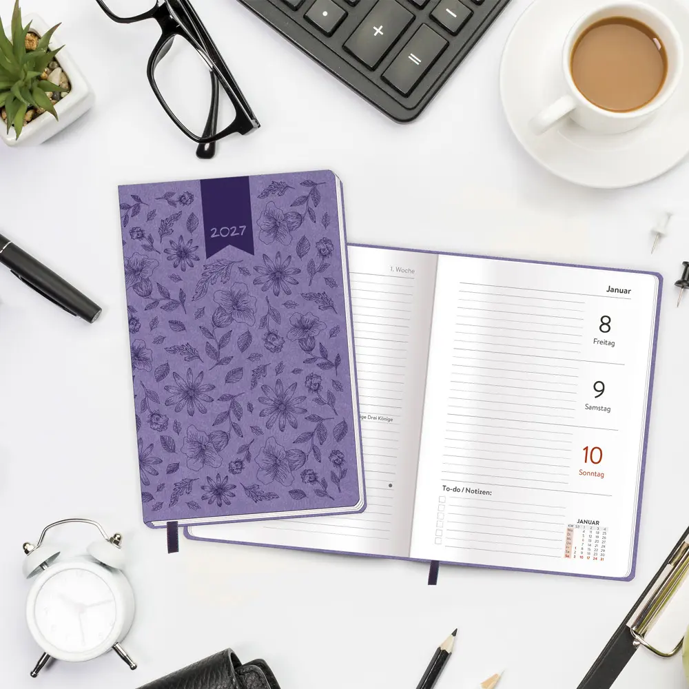 Bild: 4251901512062 | TRÖTSCH - Taschenkalender A6 Soft Touch Blumen 2027 | KG | Kalender
