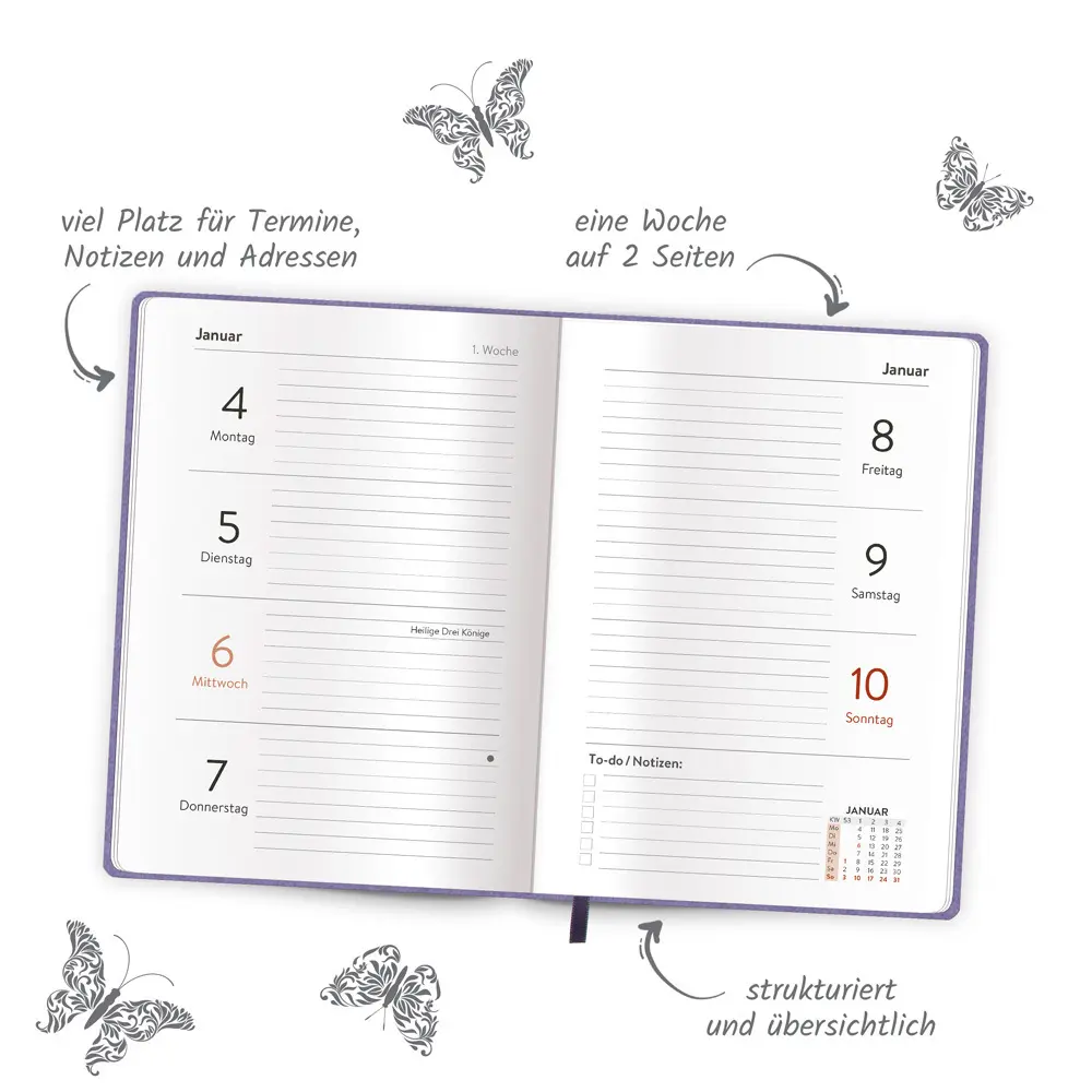 Bild: 4251901512062 | TRÖTSCH - Taschenkalender A6 Soft Touch Blumen 2027 | KG | Kalender