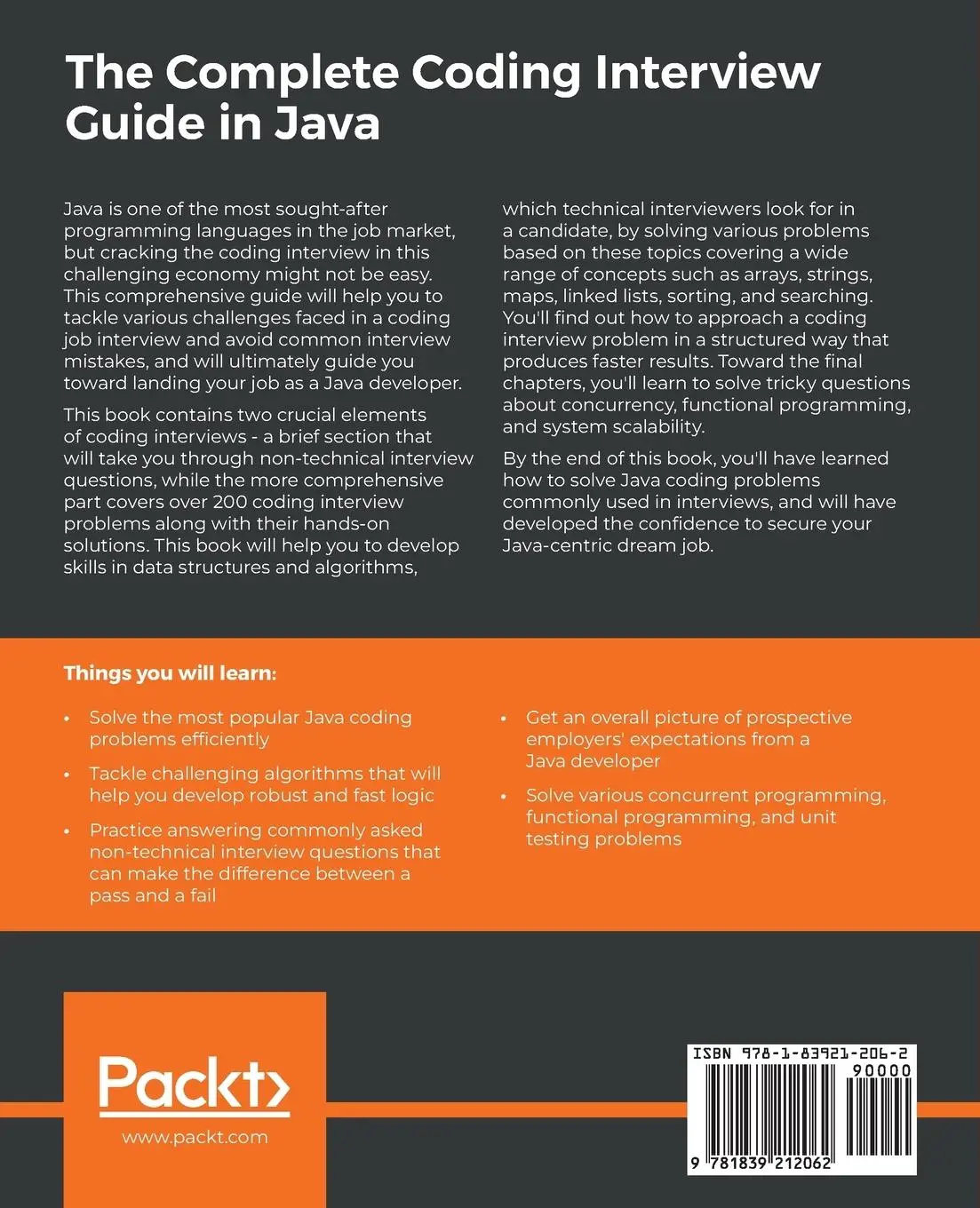 Rückseite: 9781839212062 | The Complete Coding Interview Guide in Java | Anghel Leonard | Buch