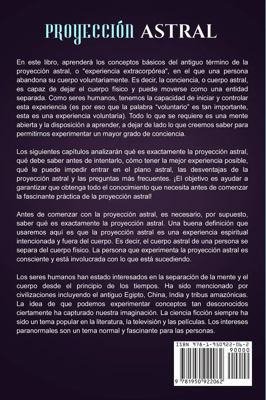 Rückseite: 9781950922062 | Proyección astral | Kimberly Moon | Taschenbuch | Spanisch | 2019