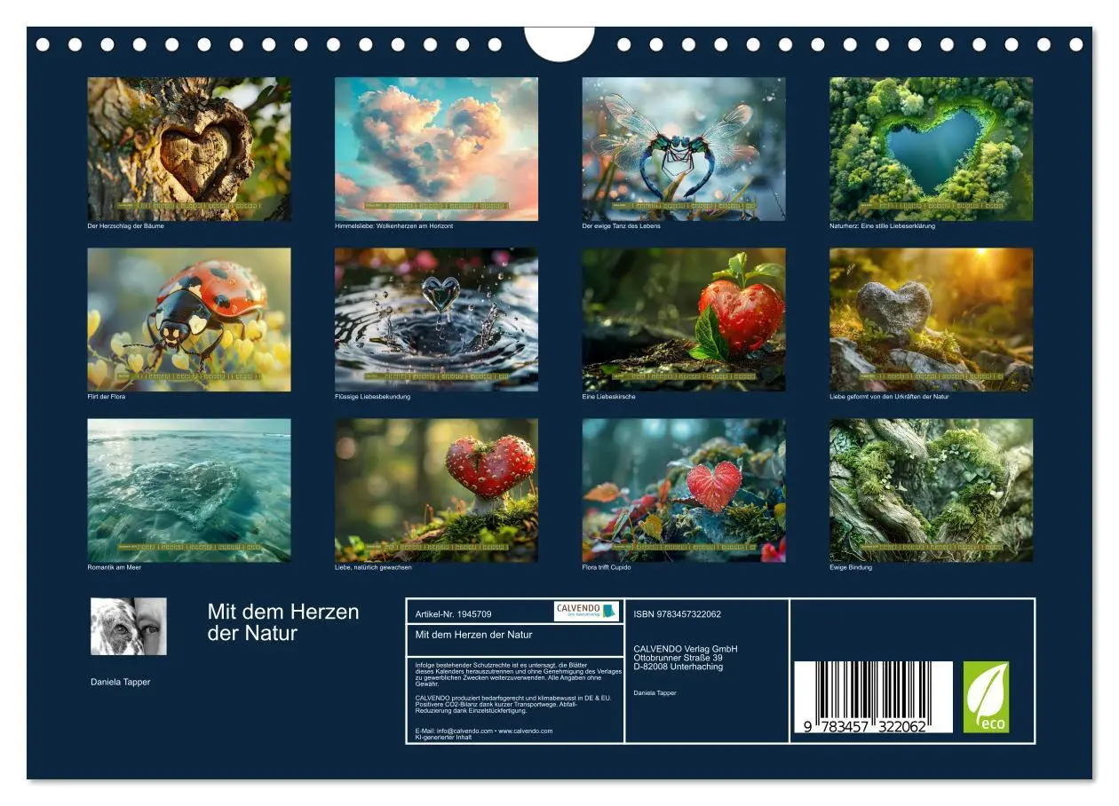 Bild: 9783457322062 | Mit dem Herzen der Natur (Wandkalender 2026 DIN A4 quer), CALVENDO...