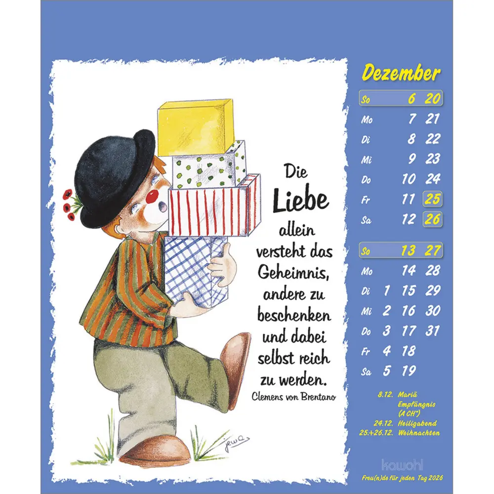 Bild: 9783754872062 | Freu(n)de für jeden Tag 2026 | Maria Conception Sáenz de Cabezón