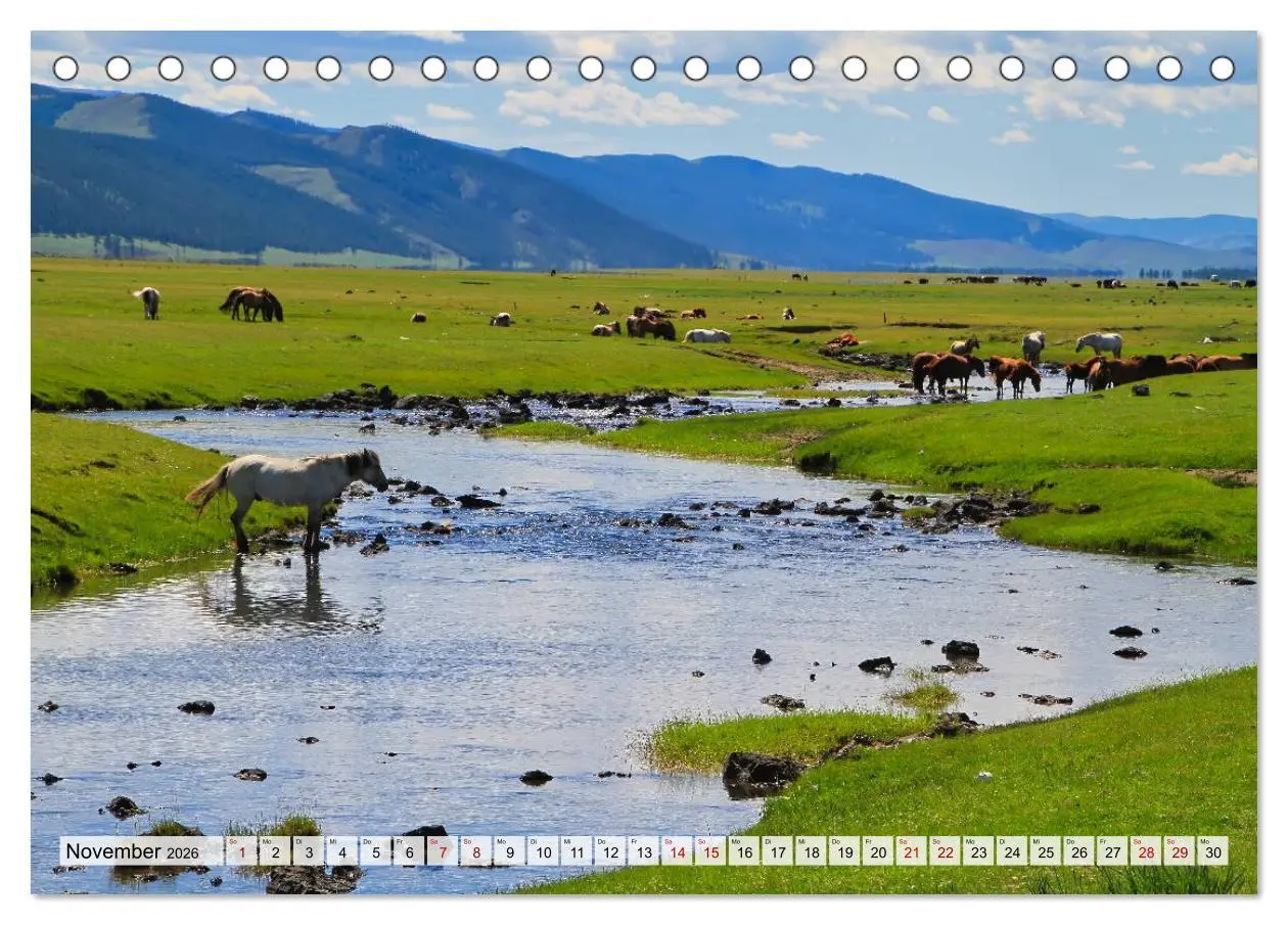 Bild: 9783457932162 | Mongolei Endlose Weite (Tischkalender 2026 DIN A5 quer), CALVENDO...
