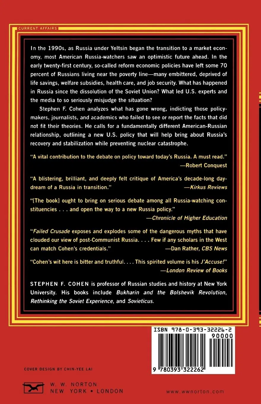 Rückseite: 9780393322262 | Failed Crusade | America and the Tragedy of Post-Communist Russia