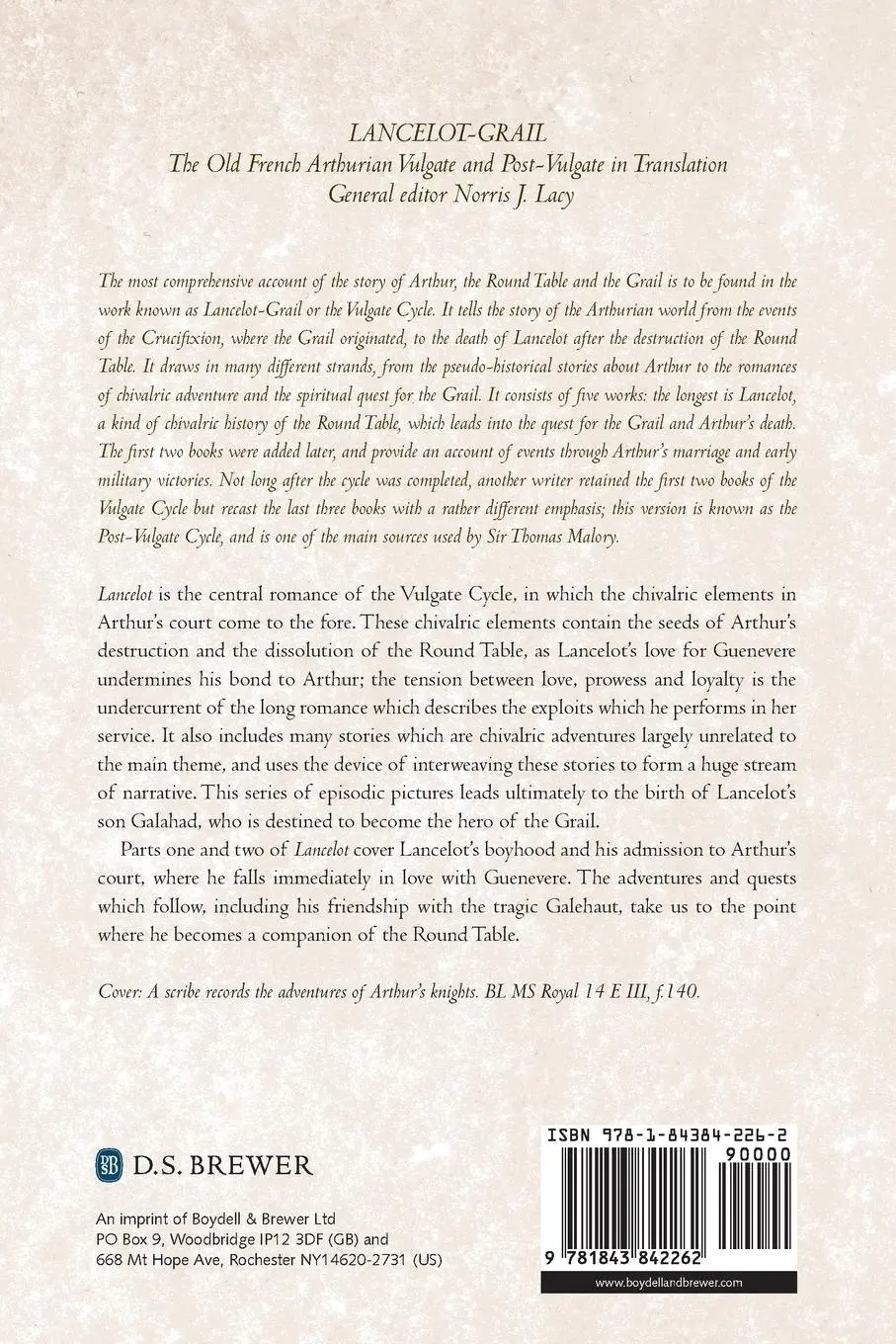 Rückseite: 9781843842262 | Lancelot, Part 1/Lancelot, Part 2 | Norris J Lacy | Taschenbuch | 2010