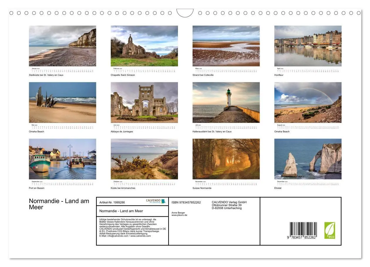 Bild: 9783457852262 | Normandie - Land am Meer (Wandkalender 2026 DIN A3 quer), CALVENDO...