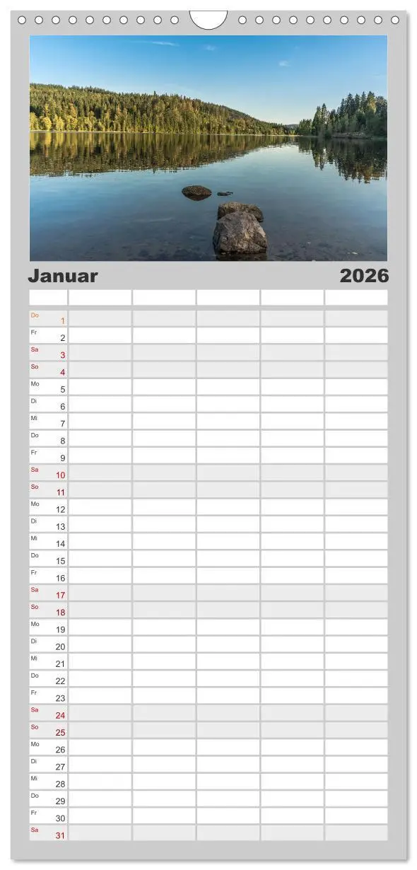 Bild: 9783516492262 | Familienplaner 2026 - Schwarzwald mit 5 Spalten (Wandkalender, 21 x...