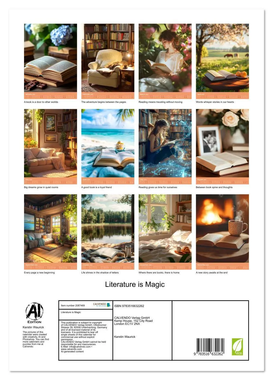 Bild: 9783516632262 | Literature is Magic (Wall Calendar 2026 DIN A3 portrait), CALVENDO...