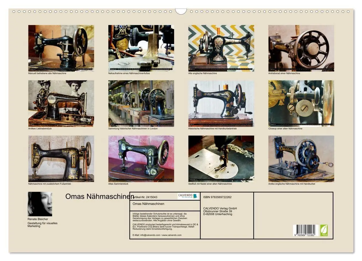 Bild: 9783569722262 | Omas Nähmaschinen (Wandkalender 2027 DIN A2 quer), CALVENDO...